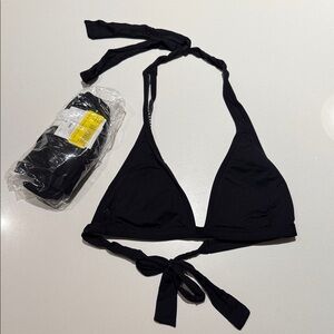 Volcom Sinply Solid Black Bikini Top